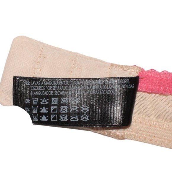 Heidi Klum Intimates Sz 36D Sofia Contour Bra Salmon Pink Cream Lace Cup H75-261 - Picture 9 of 9